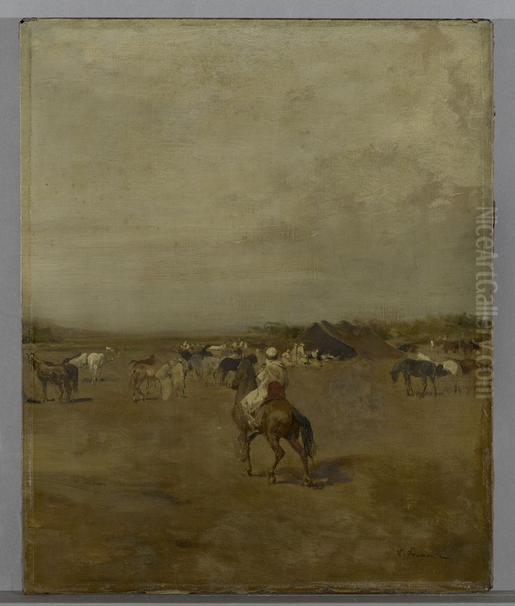 Arabian Encampment Oil Painting by Eugene Fromentin
