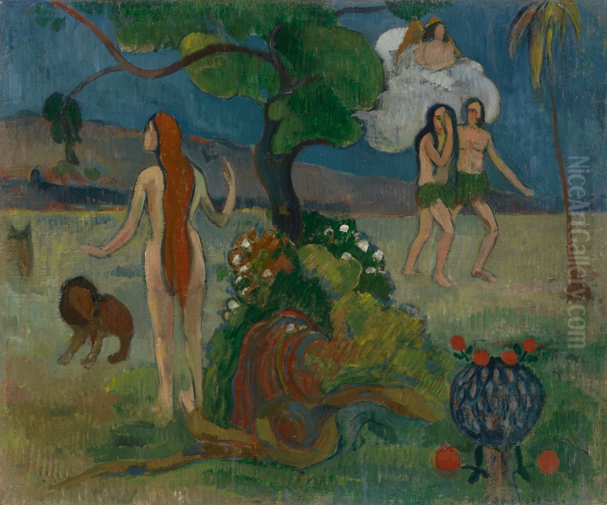 Adam et Eve, ou Le Paradis perdu Oil Painting by Paul Gauguin