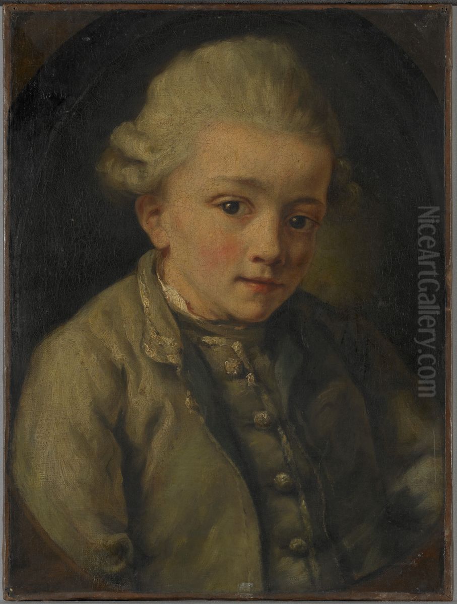 Mozart Oil Painting by Jean-Baptiste Greuze