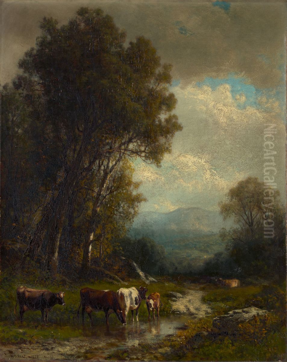 Landscape with Cattle Oil Painting by William Hart