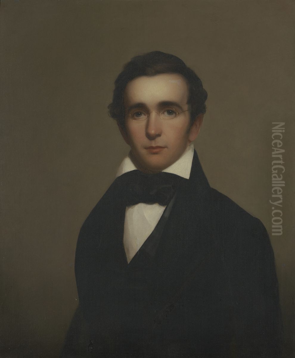 Reverend Edward Elias Atwater (1816-1887), B.A. 1836, M.A. (Hon.) 1839 Oil Painting by Nathaniel Jocelyn