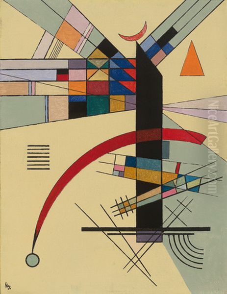 Small Yellow Oil Painting by Wassily Kandinsky