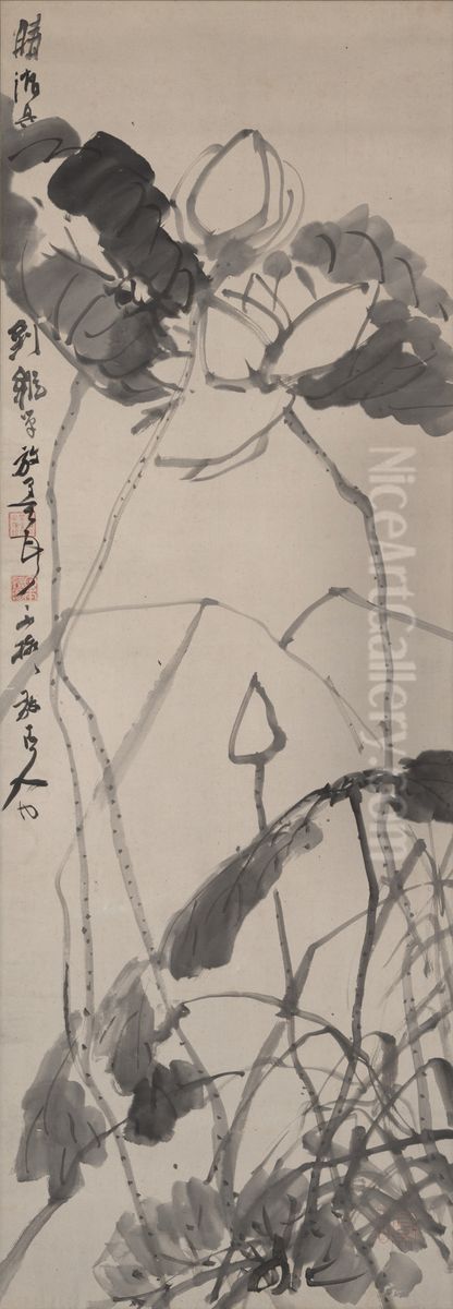 Lotuse Oil Painting by Seiko Okuhara