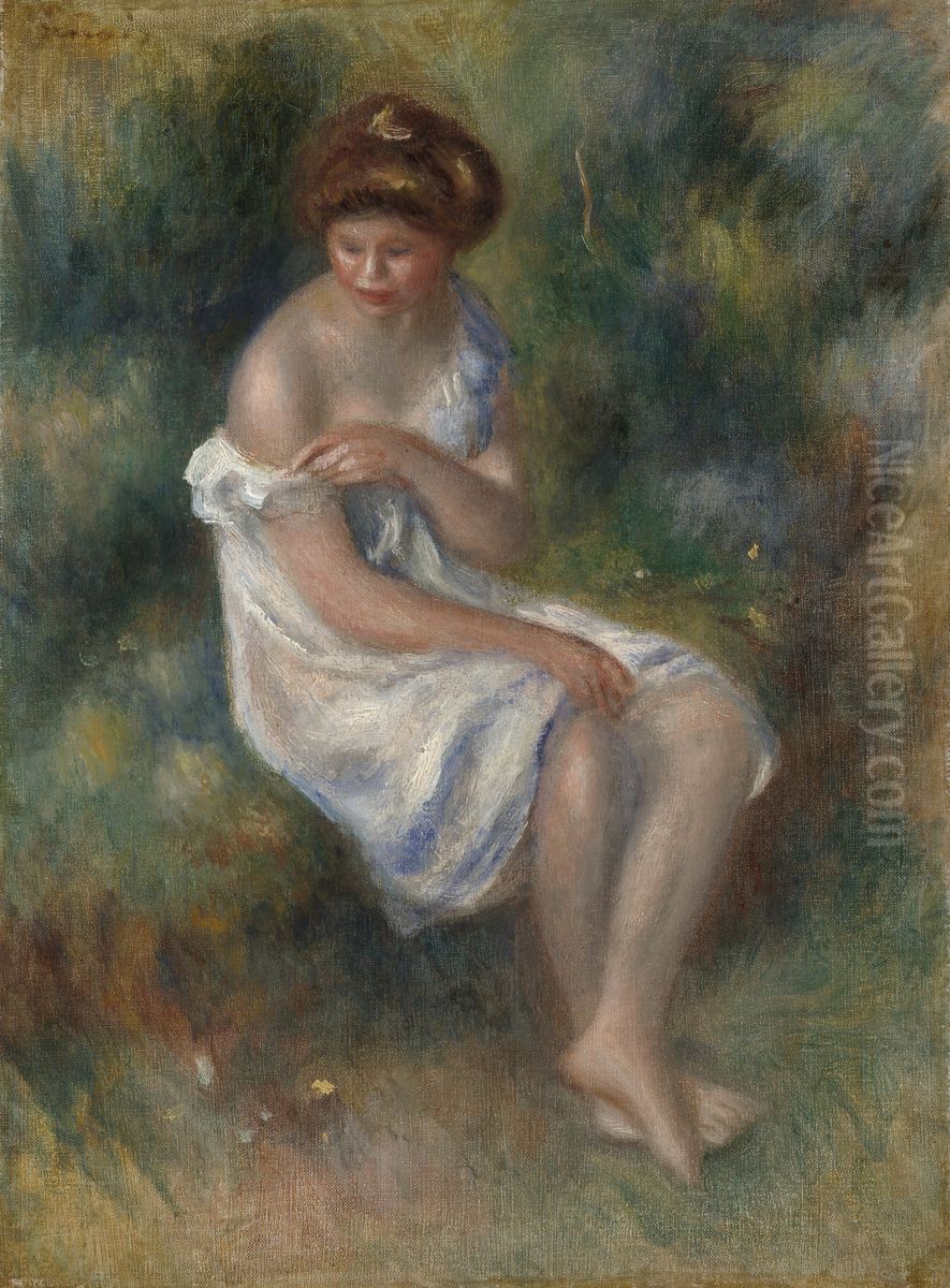 The Bather Oil Painting by Pierre Auguste Renoir
