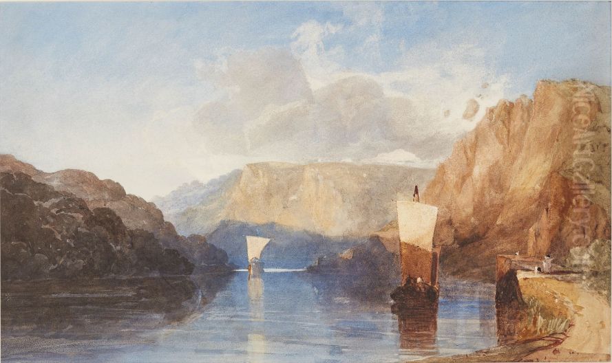 Blasting St. Vincent's Rock, Clifton Oil Painting by John Sell Cotman