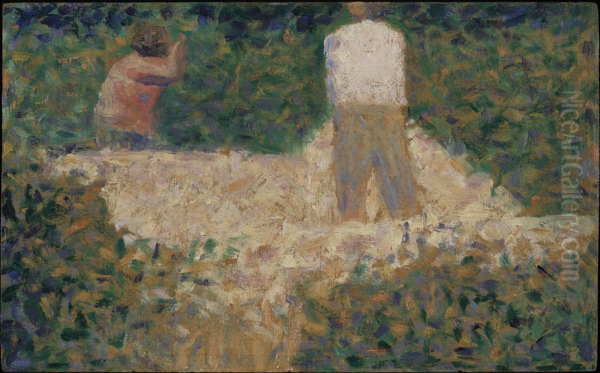 Two Stonebreaker Oil Painting by Georges Seurat