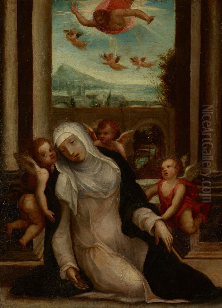The Ecstasy of Saint Catherine of Siena Oil Painting by Il Sodoma