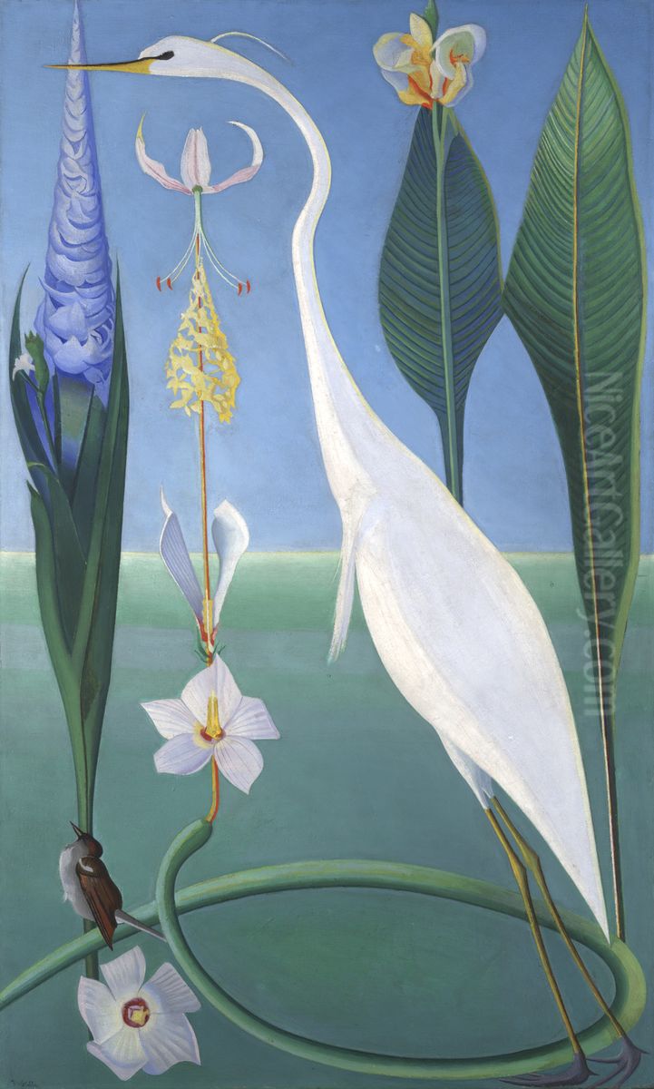 The White Heron Oil Painting by Joseph Stella