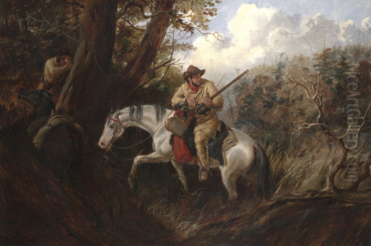 American Frontier Life Oil Painting by Arthur Fitzwilliam Tait