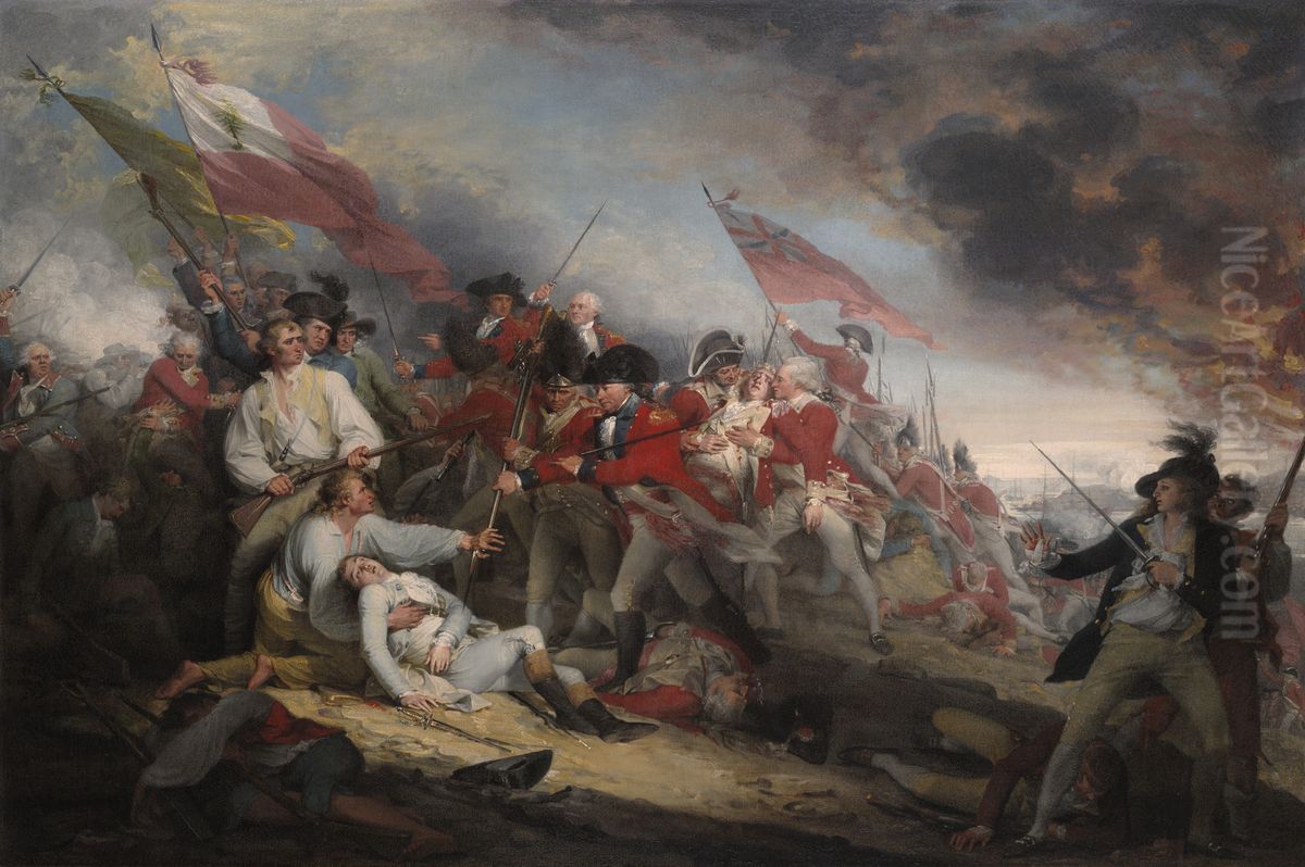 The Battle of Bunker's Hill, June 17, 1775 Oil Painting by John Trumbull