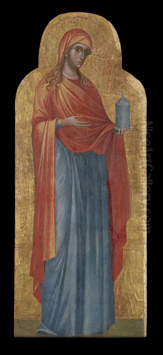 Saints Mary Magdalene and John the Baptist Oil Painting by Paolo Veneziano