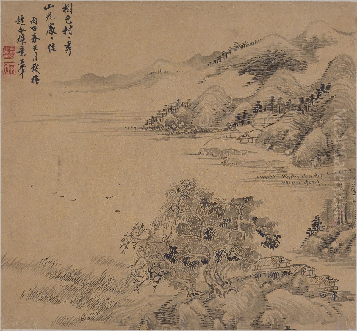 Leaf from Album of Landscape Oil Painting by Wang Hui