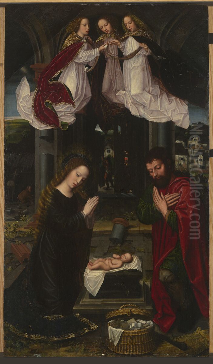The Nativity Oil Painting by Ambrosius Benson