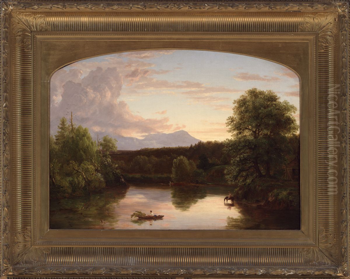 North Mountain and Catskill Creek Oil Painting by Thomas Cole