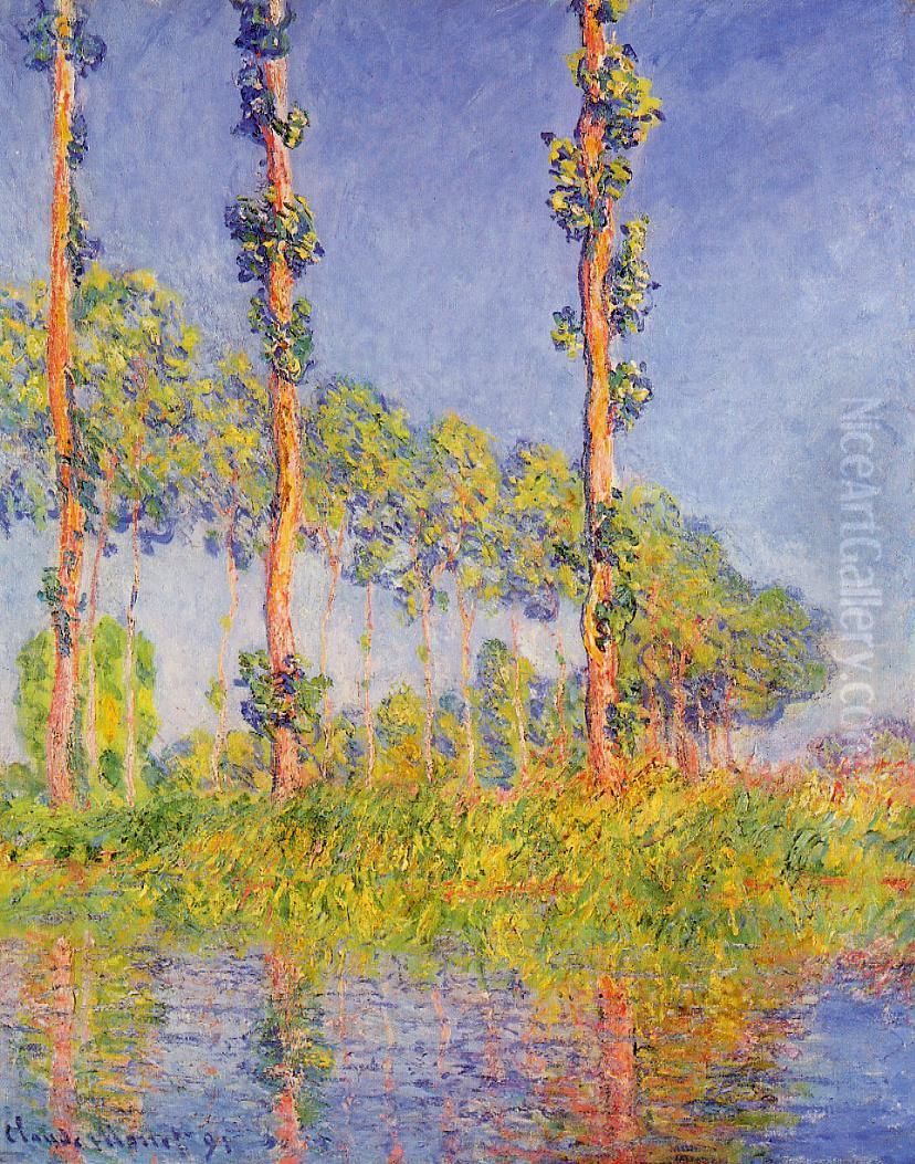 Monet Les Trois arbres effet d'automne Oil Painting by Claude Oscar Monet