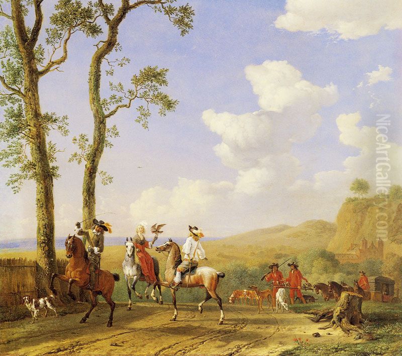 The Hunting Party Oil Painting by Paulus Potter