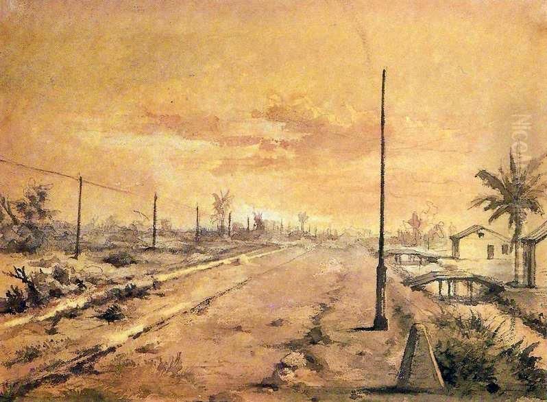 Estrada para os Guararapes... em Pernambuco Oil Painting by Victor Meirelles