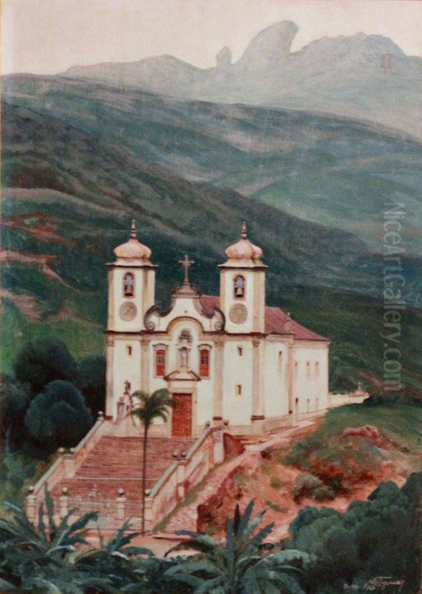 Igreja de Santa Efigenia Oil Painting by Hans Nobauer