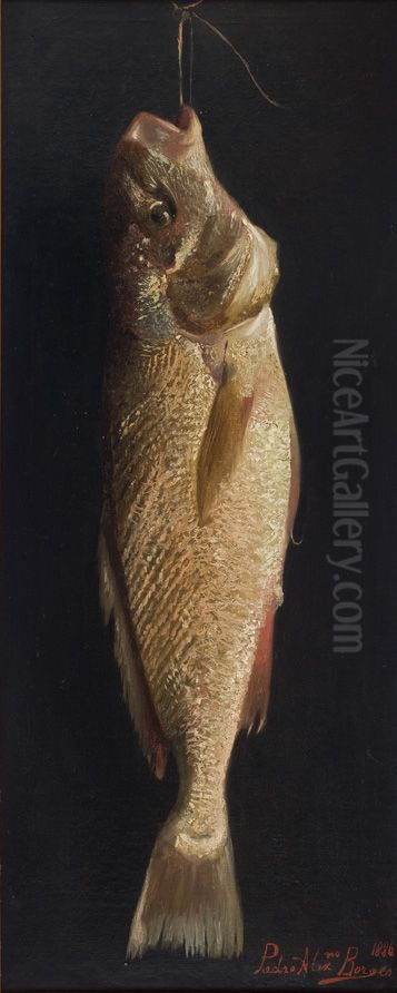 Peixe Oil Painting by Pedro Alexandrino Borges