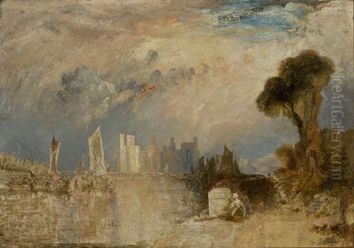 Caernarfon Castle Oil Painting by J. M. W. Turner