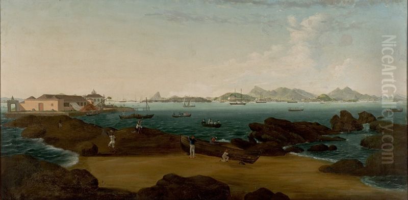 Ponta da Armacao in Niteroi Oil Painting by unknown