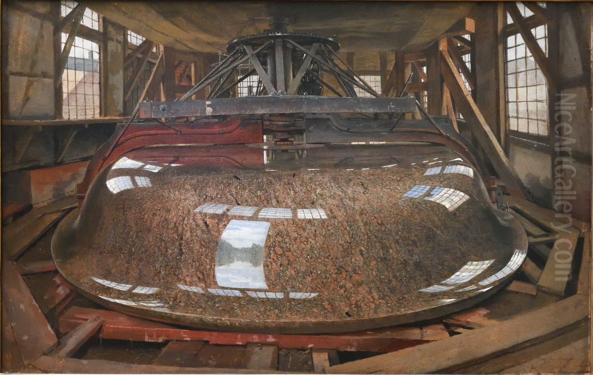 Grinding of the Granite Bowl Oil Painting by Johann Erdmann Hummel