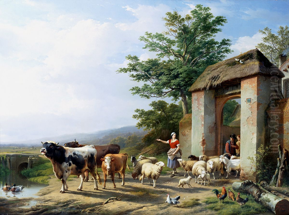 Ausziehende Herde Oil Painting by Eugene Verboeckhoven