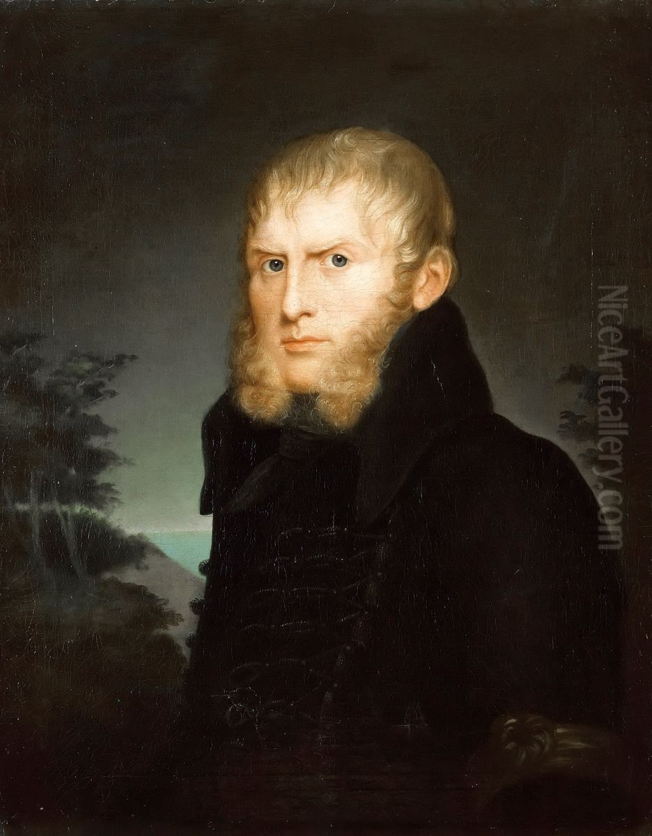 Portrait of painterCaspar David Friedrich Oil Painting by Caroline Bardua