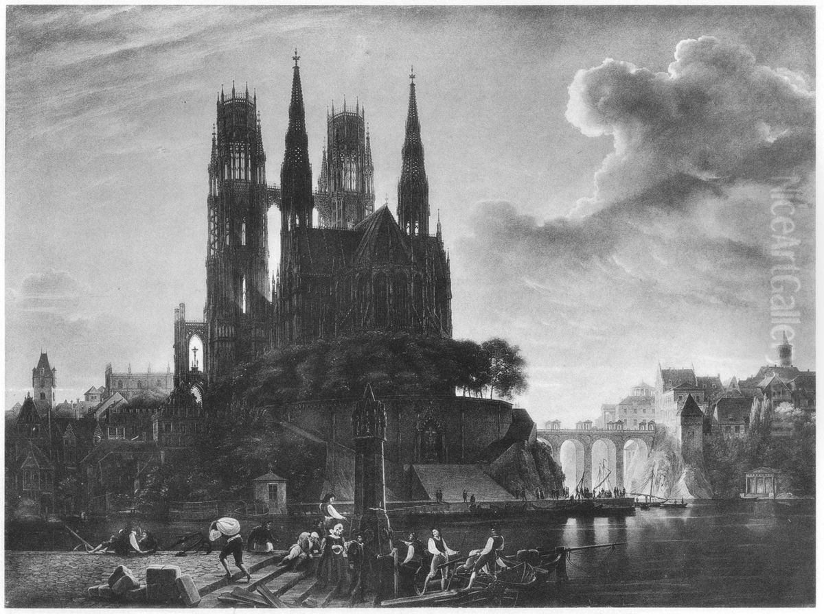 Gotischer Dom Oil Painting by August Ahlborn