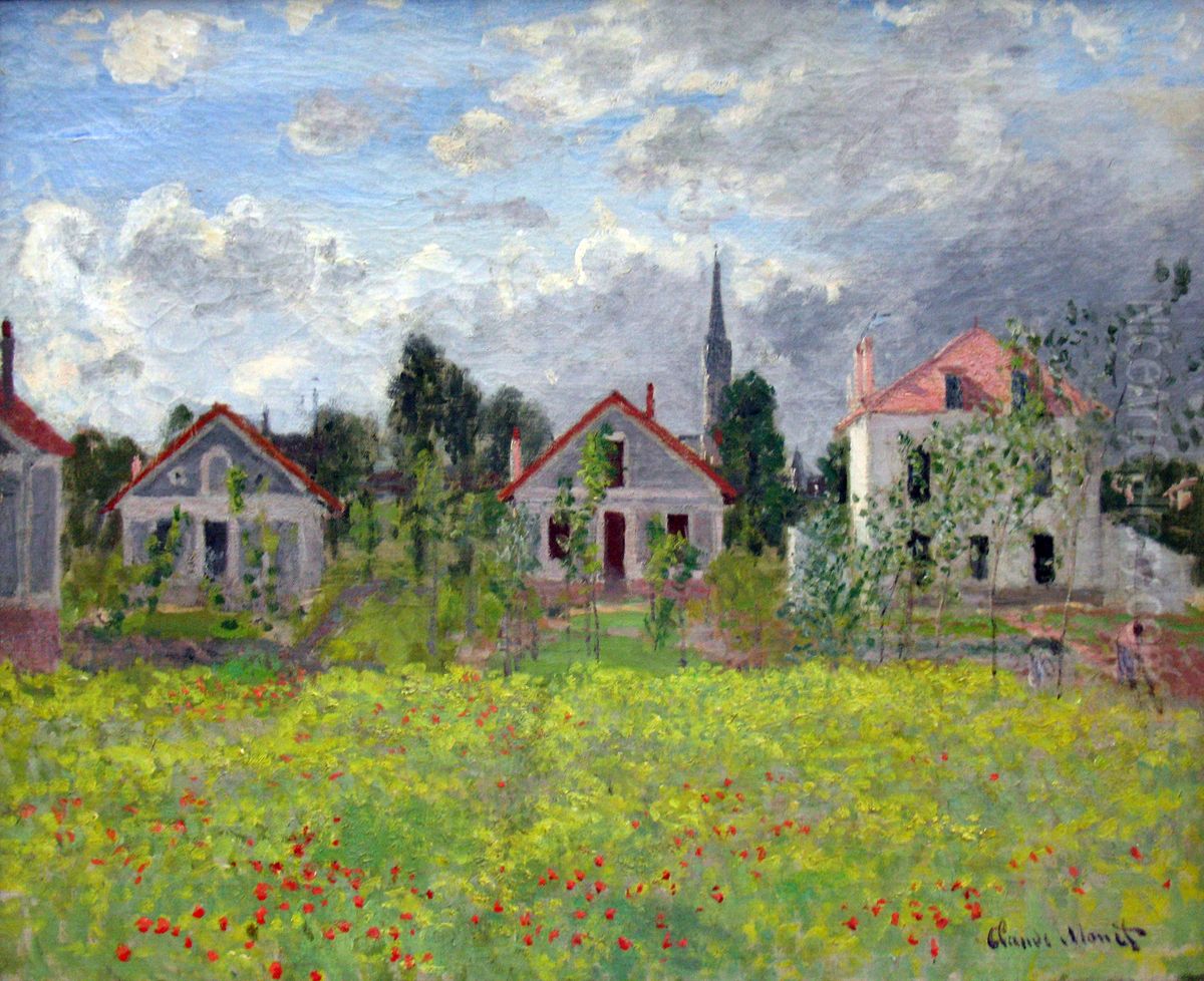Houses at Argenteuil Oil Painting by Claude Oscar Monet