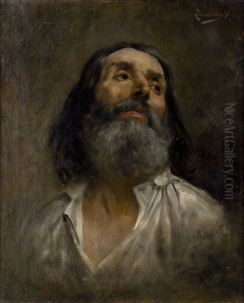 The old man's portrait Oil Painting by Vardges Sureniants