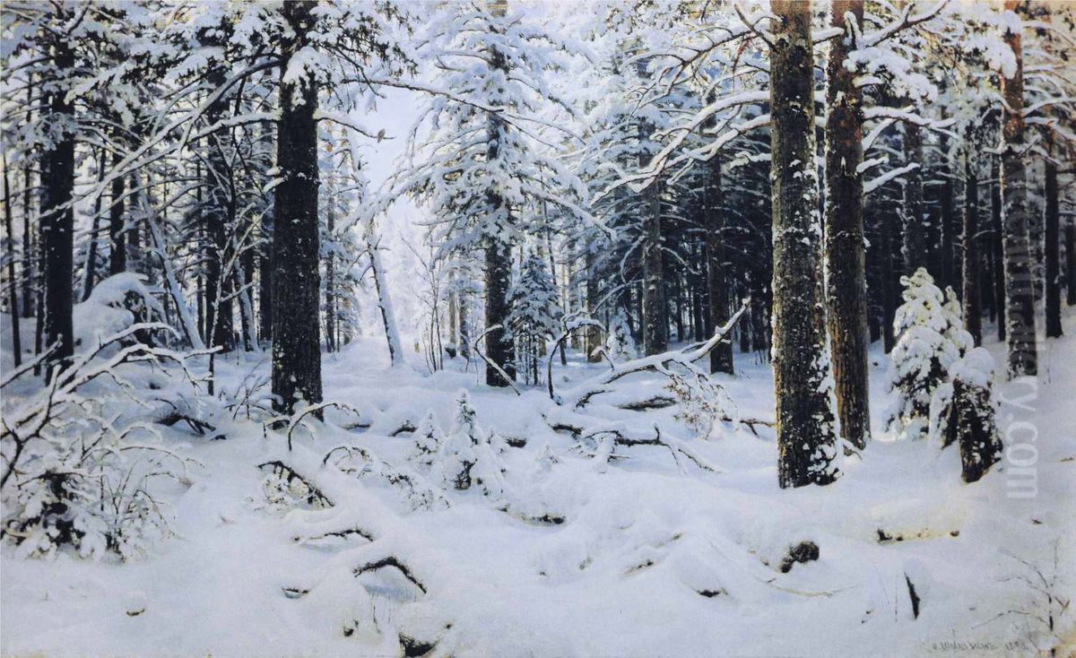 Winter Oil Painting by Ivan Shishkin