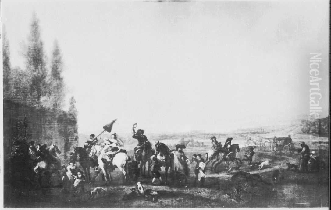 Aufbruch zur Jagd Oil Painting by Philips Wouwerman