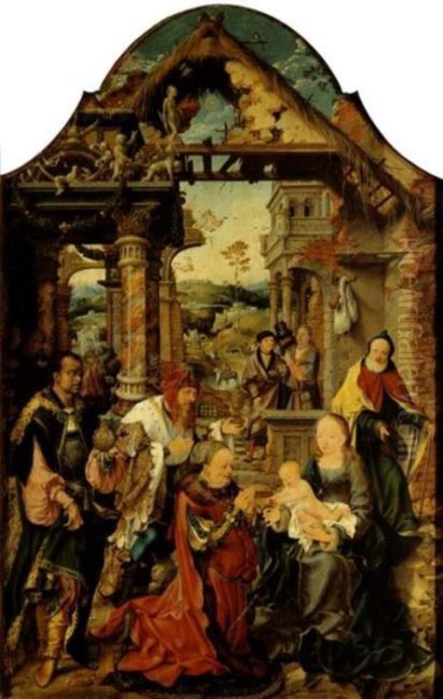 The Small Adoration of the Magi Oil Painting by Joos Van Cleve