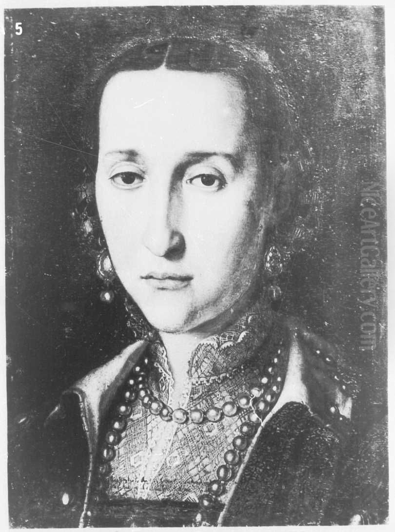 Bildnis der Eleonora von Toledo, Brustbild Oil Painting by Bronzino