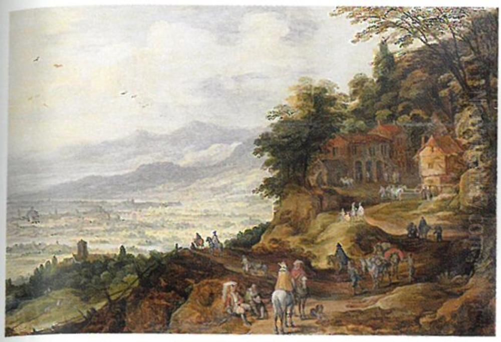 Die Stadt im Tal Oil Painting by Joos de Momper the Younger