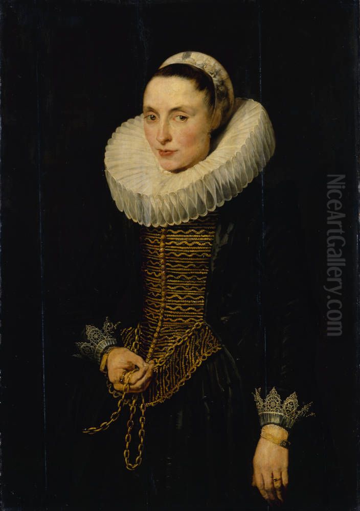 Bildnis einer Dame Oil Painting by Sir Anthony Van Dyck