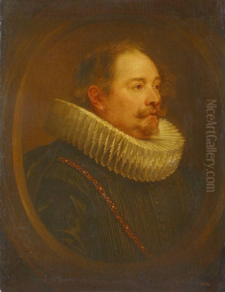 Engelbert Taye, Baron von Wemmel Oil Painting by Sir Anthony Van Dyck
