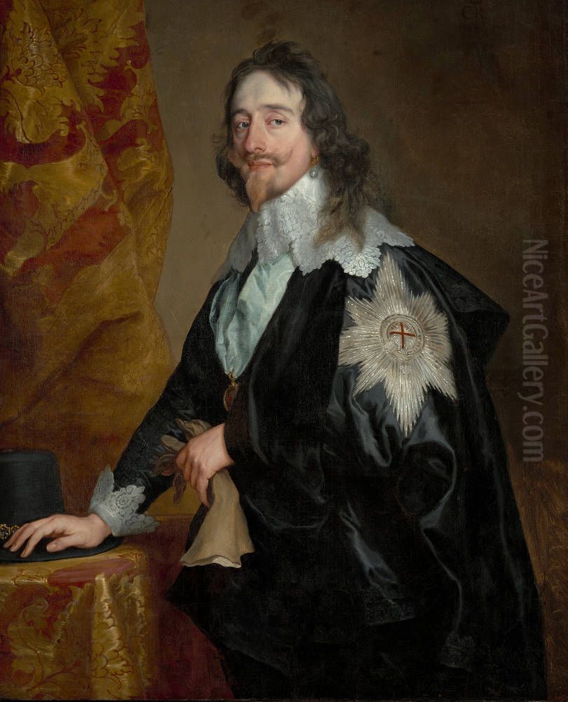 Karl I. von England (1600-1649) Oil Painting by Sir Anthony Van Dyck