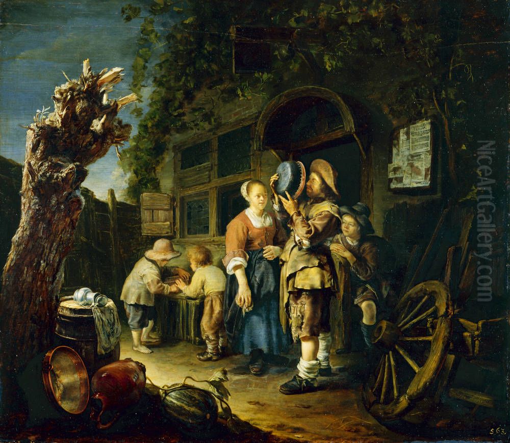 The Tinker Oil Painting by Frans van Mieris