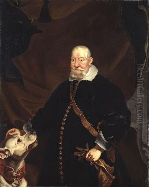 Kurfurst Johann Georg I. von Sachsen Oil Painting by Frans Luycx