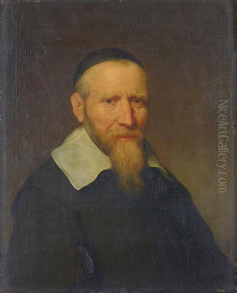 Portrait of an unknown old man Oil Painting by Govert Flinck