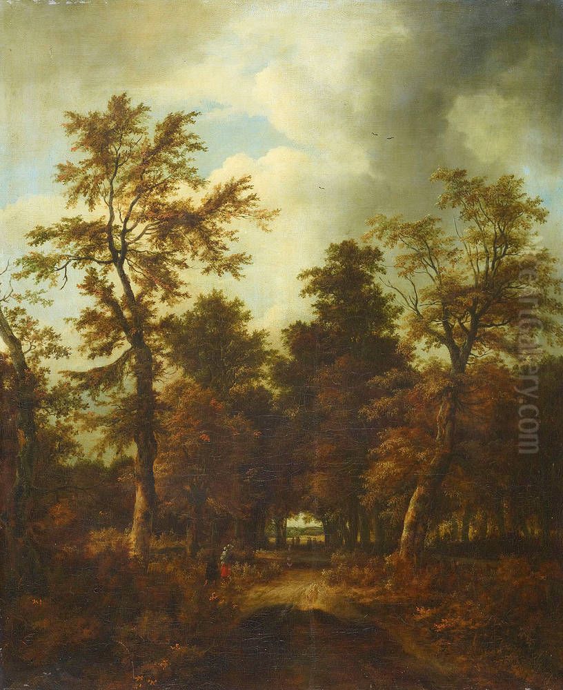 A road through a wood Oil Painting by Jacob Van Ruisdael