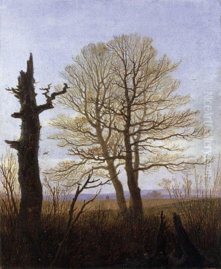 Landscape in the early spring Oil Painting by Carl Gustav Carus