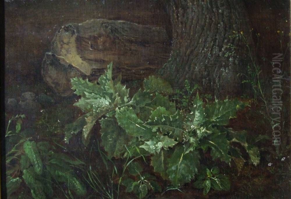 Waldstuck mit Baumstamm Oil Painting by Carl Gustav Carus
