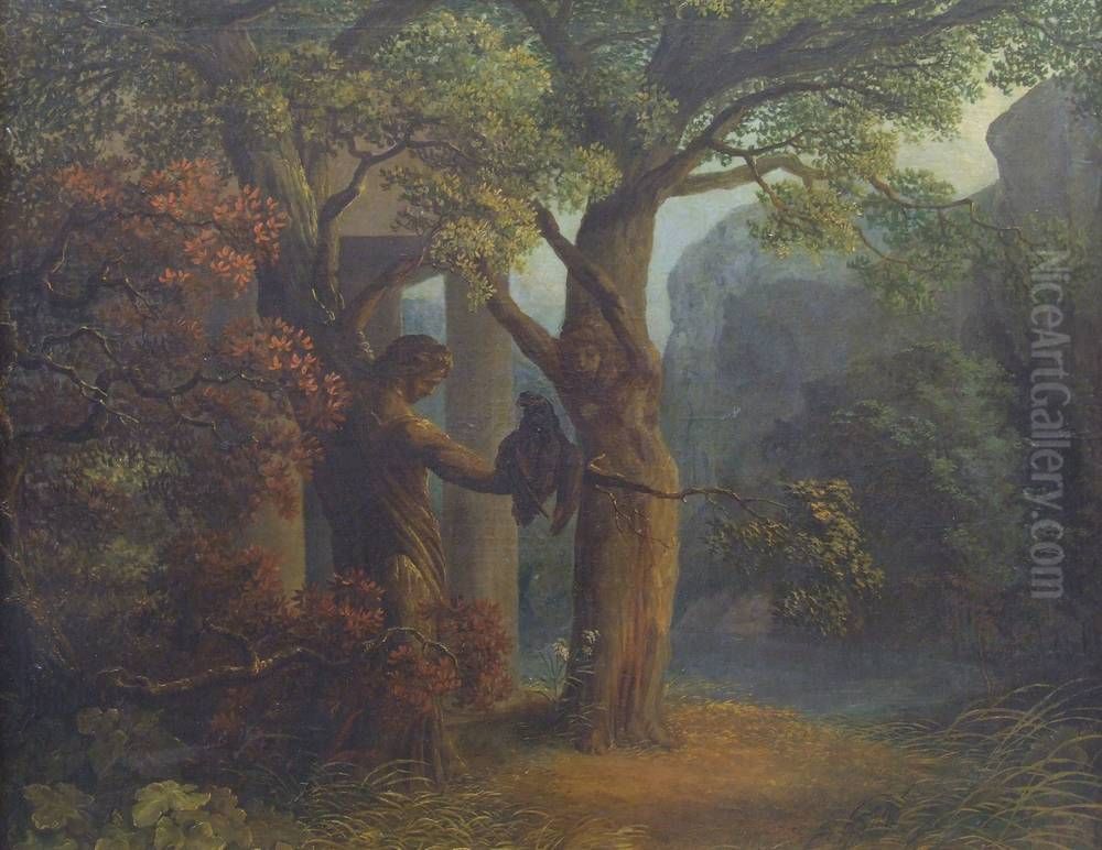 Philemon and Baucis' transformation Oil Painting by Janus Genelli