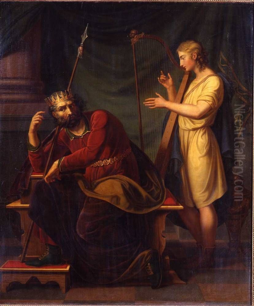 Saul und David Oil Painting by Gerhard von Kugelgen