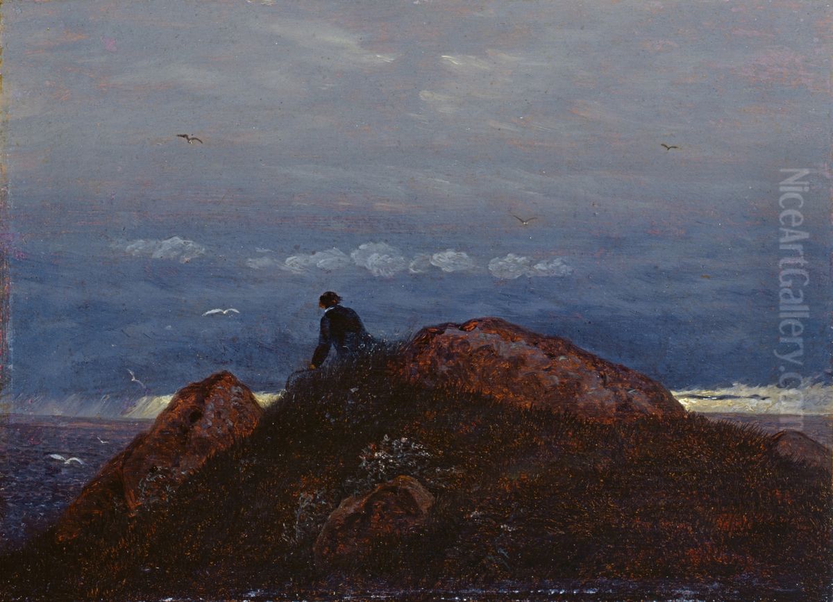 Hunengrab mit ruhendem Wanderer Oil Painting by Carl Gustav Carus