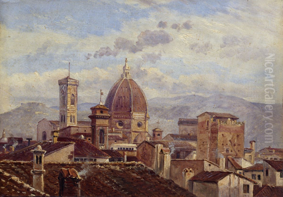 Blick auf Florenz Oil Painting by Carl Gustav Carus