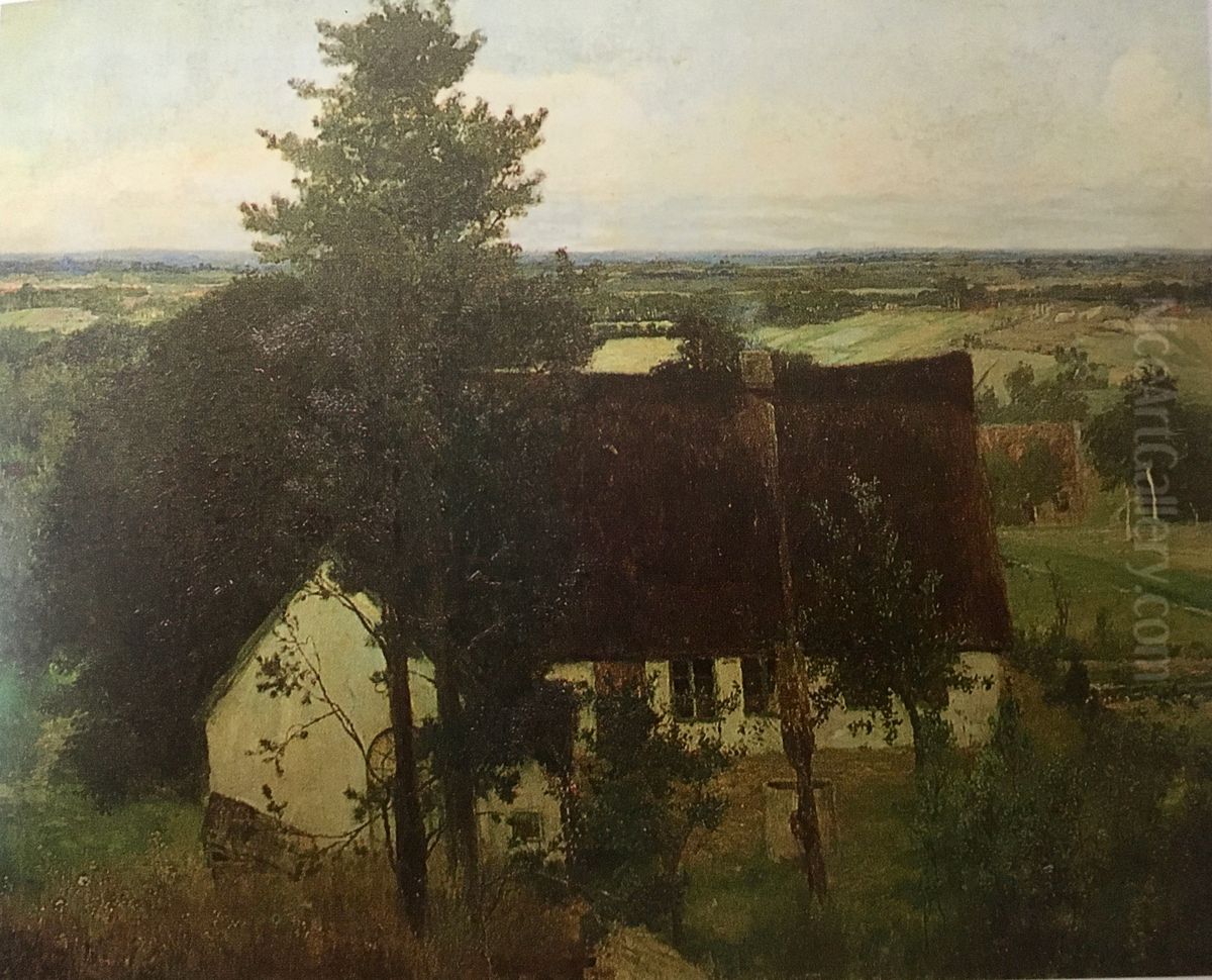 Des Kunstlers Haus in Worpswede (Mein Haus) Oil Painting by Heinrich Vogeler